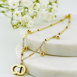 18k gold plated stainless steel designer inspired anklet